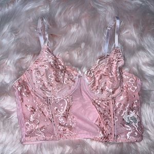 Small pink lace top